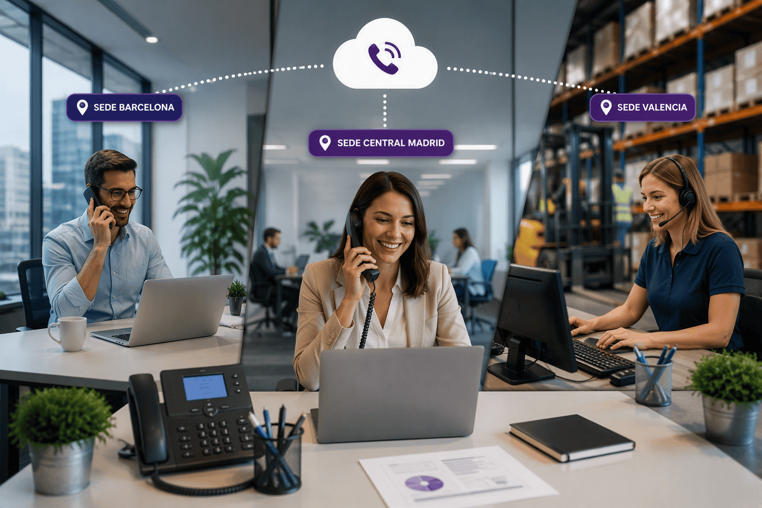Una centralita virtual para tres sedes distintas: así resuelven las pymes sus comunicaciones cuando crecen 